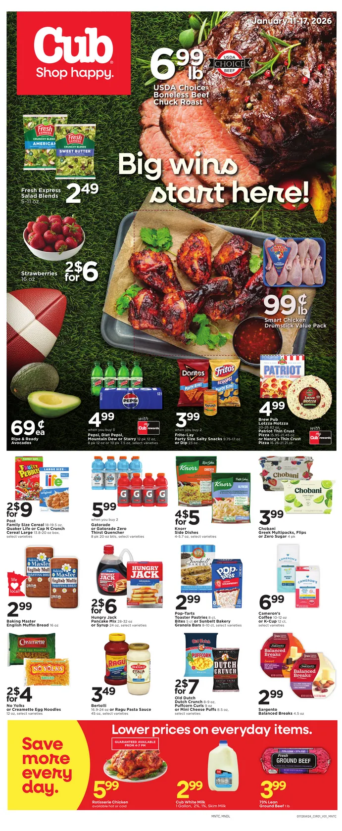 Weekly ad Cub Foods Sales from January 11 to January 17 2026 - Page 1