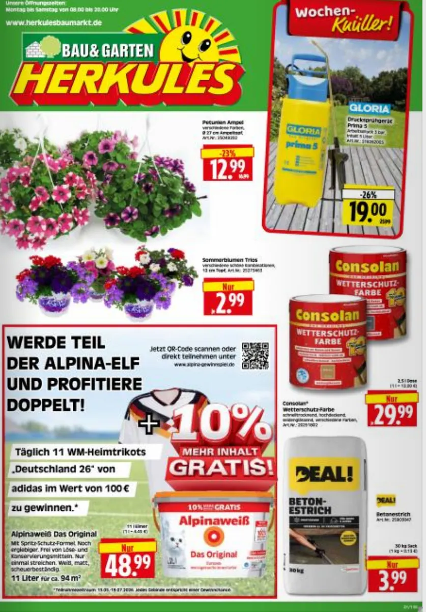 Herkules Baumarkt Prospekte von 18. Mai bis 20. Mai 2026 - Prospekt seite 