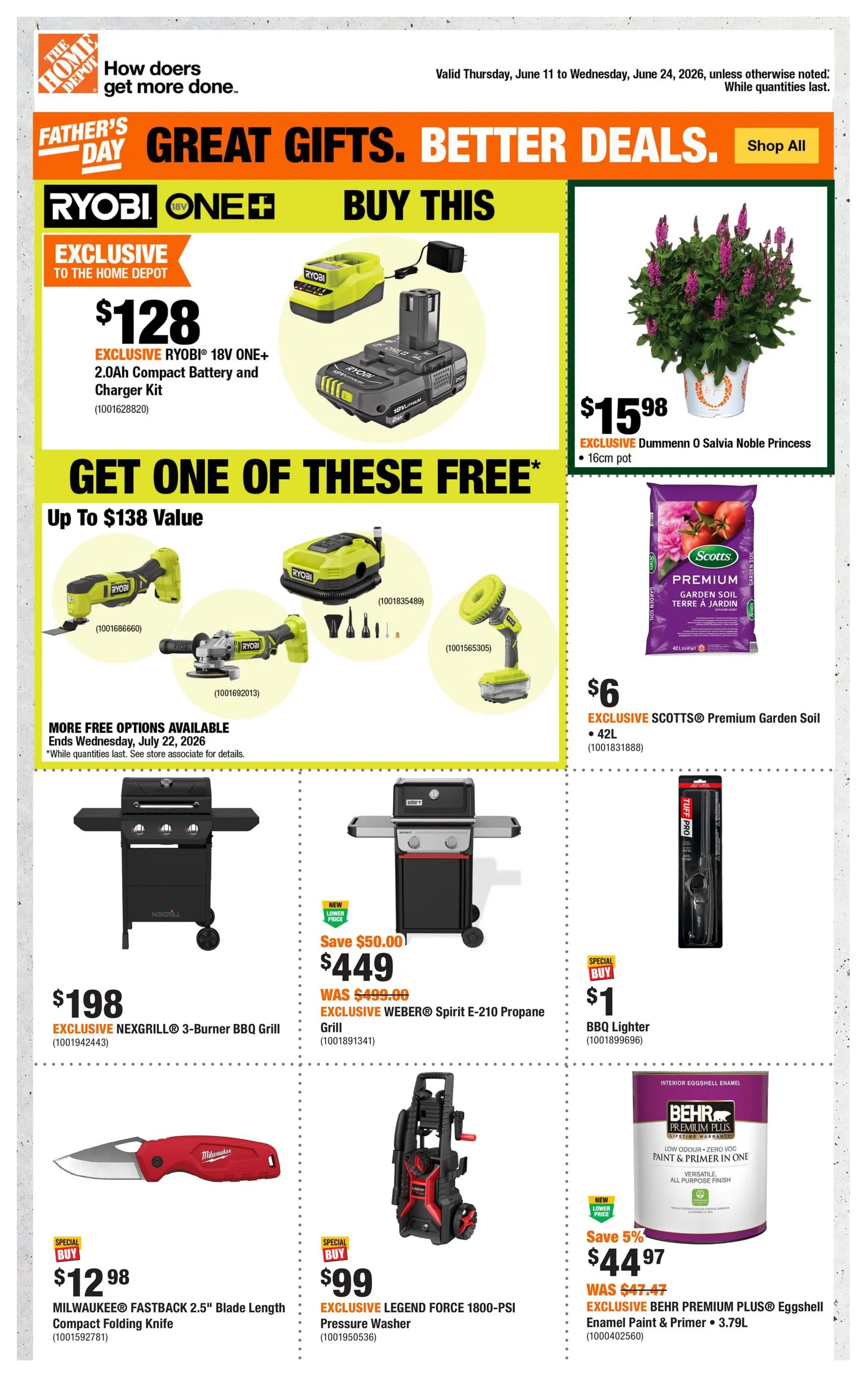 The Home Depot Sales from June 11 to June 24 2026 - flyer page 1