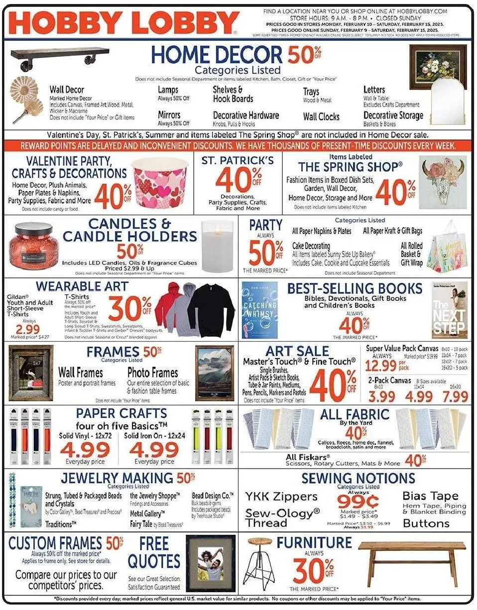 Weekly ad Hobby Lobby Deals from February 11 to February 15 2025 - Page 