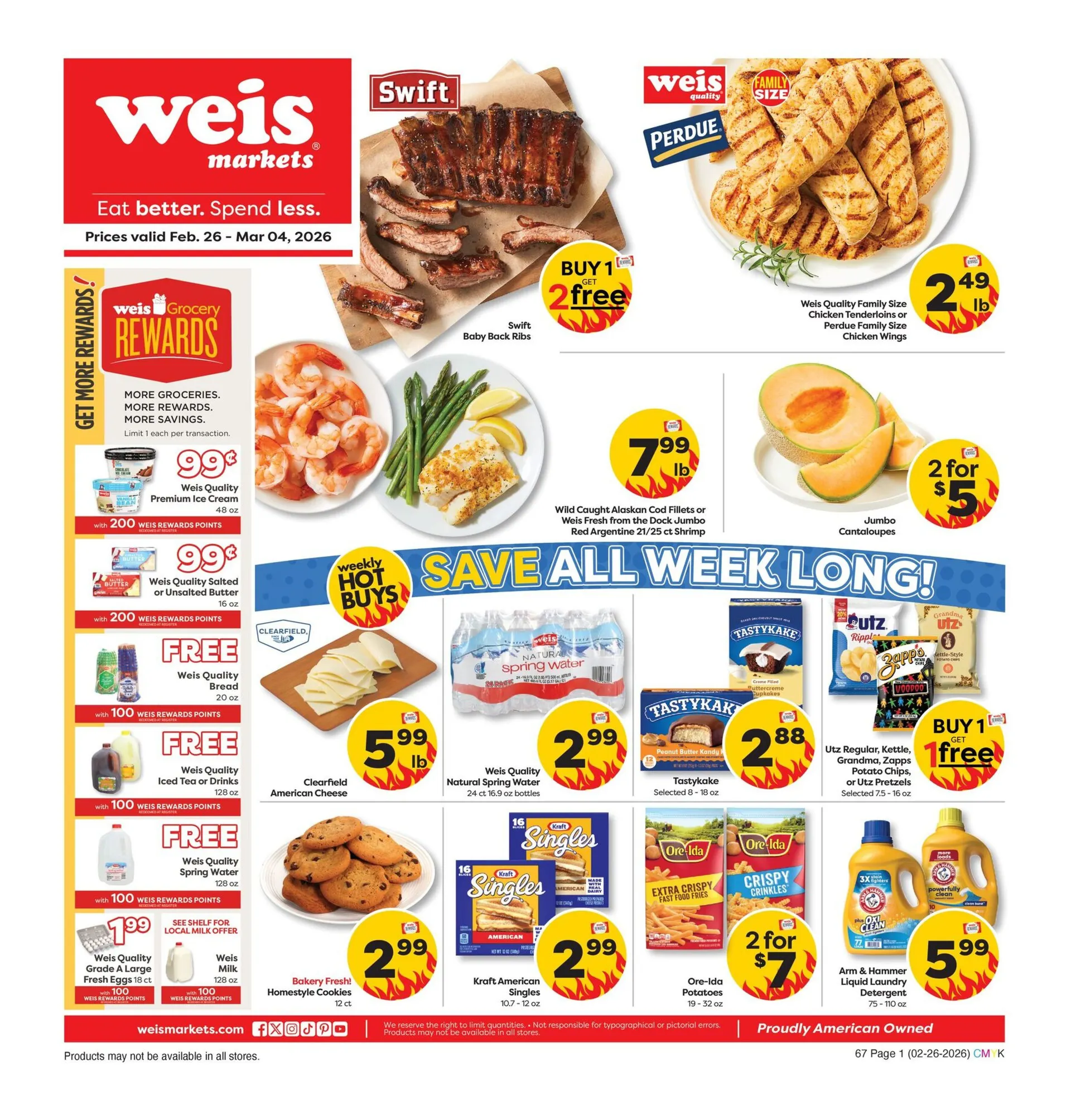 Weekly ad Weis Sales from February 26 to March 4 2026 - Page 1