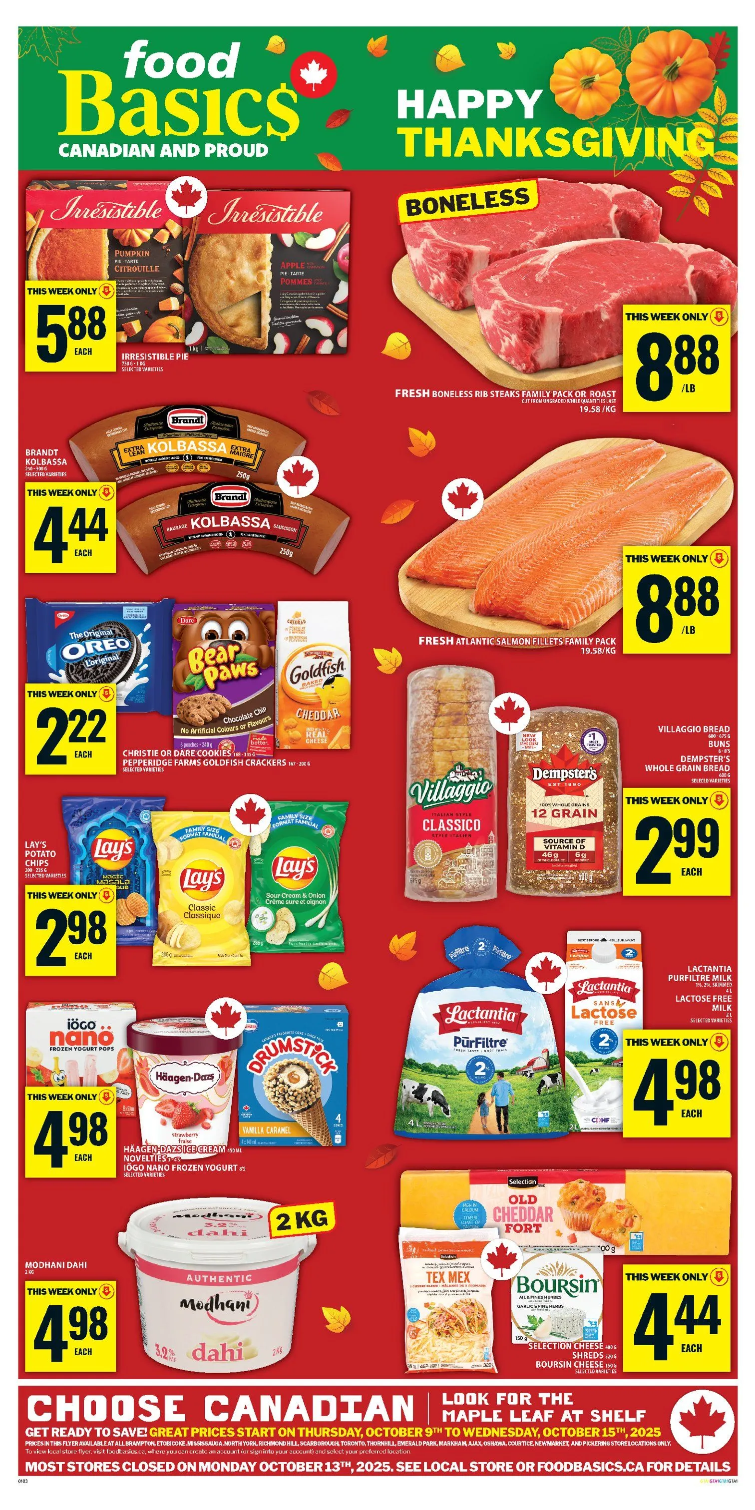 Food Basics Sales from October 9 to October 15 2025 - flyer page 1