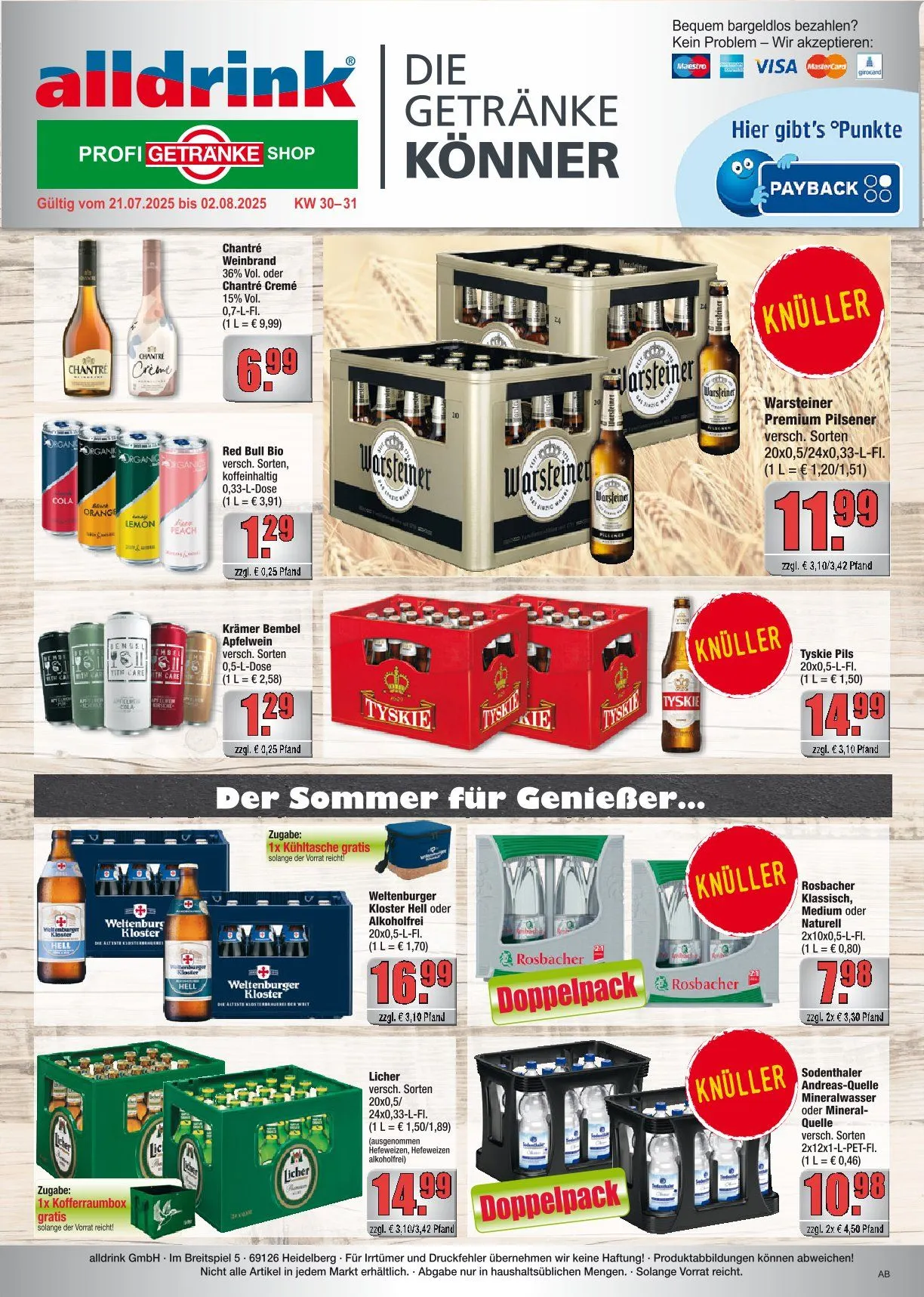 Alldrink Prospekte von 21. Juli bis 2. August 2025 - Prospekt seite 