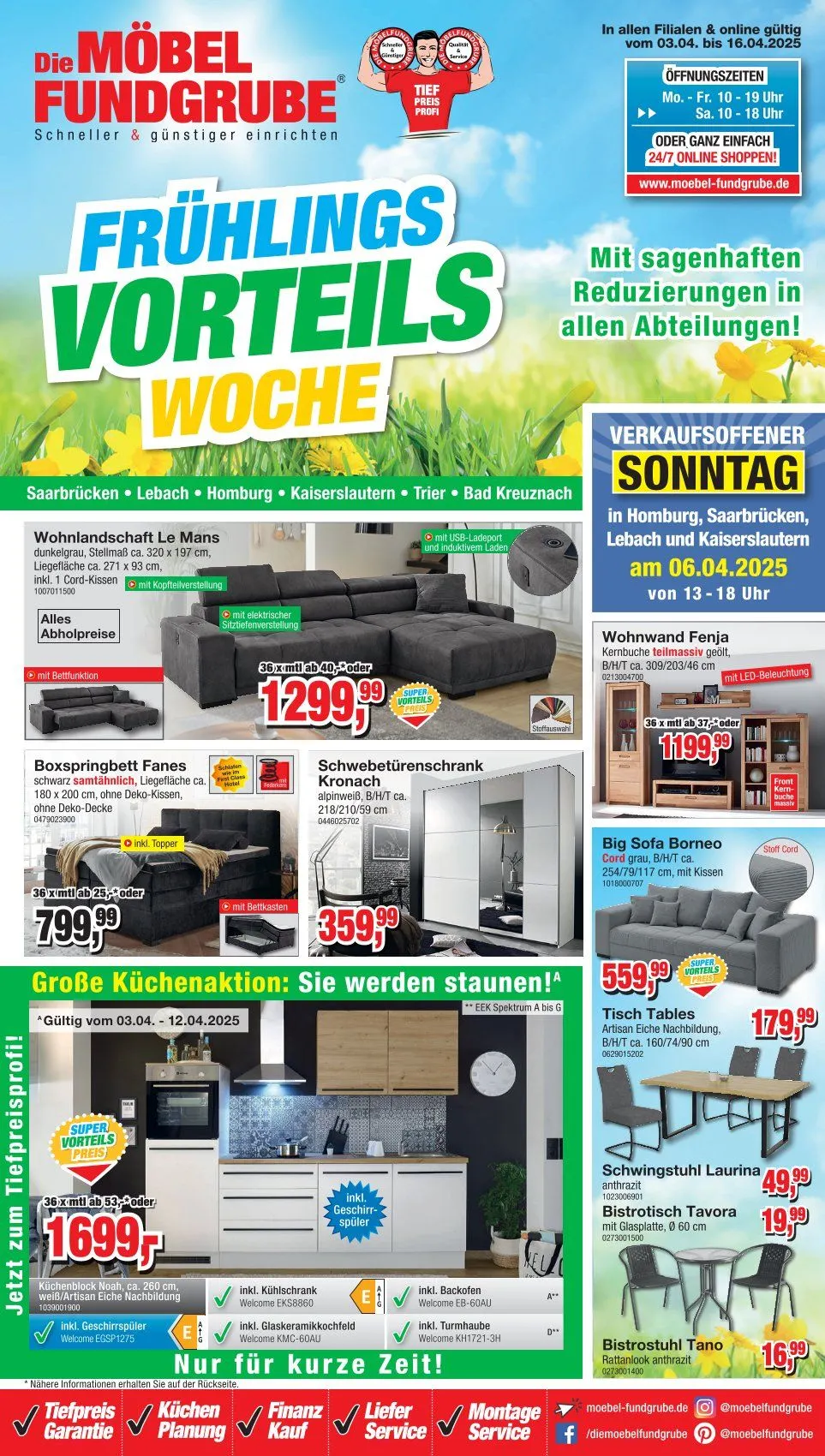 Möbelfundgrube Angebote von 3. April bis 16. April 2025 - Prospekt seite 