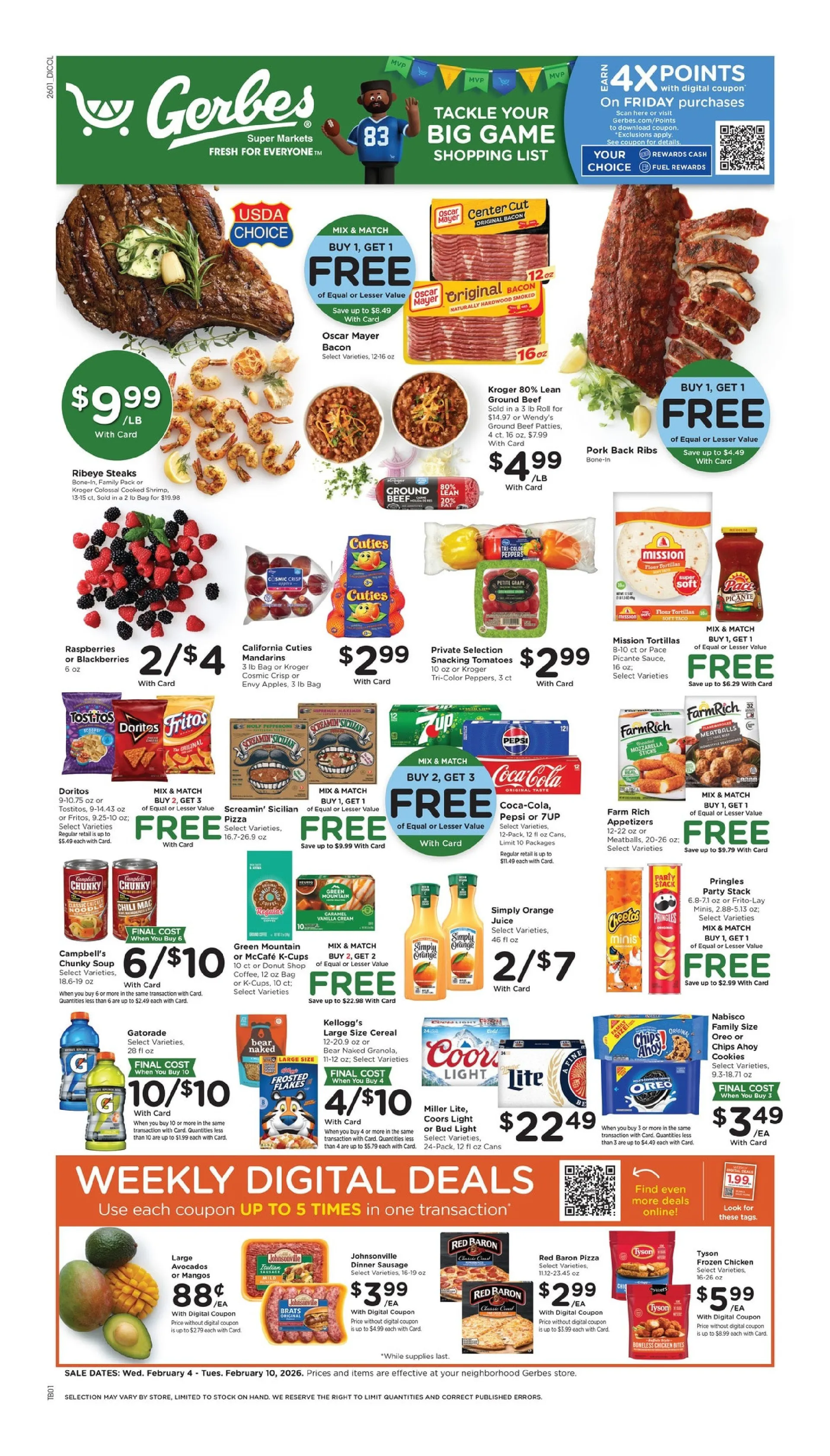 Weekly ad Gerbes Super Markets Sales from February 4 to February 10 2026 - Page 1