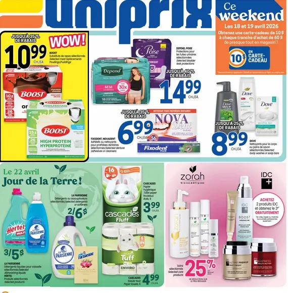 Uniprix Sales from April 16 to April 22 2026 - flyer page