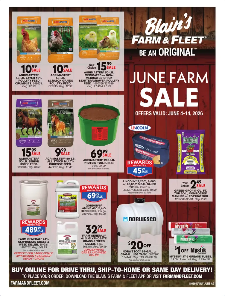 Weekly ad Blain's Farm & Fleet Sales from June 4 to June 14 2026 - Page 1