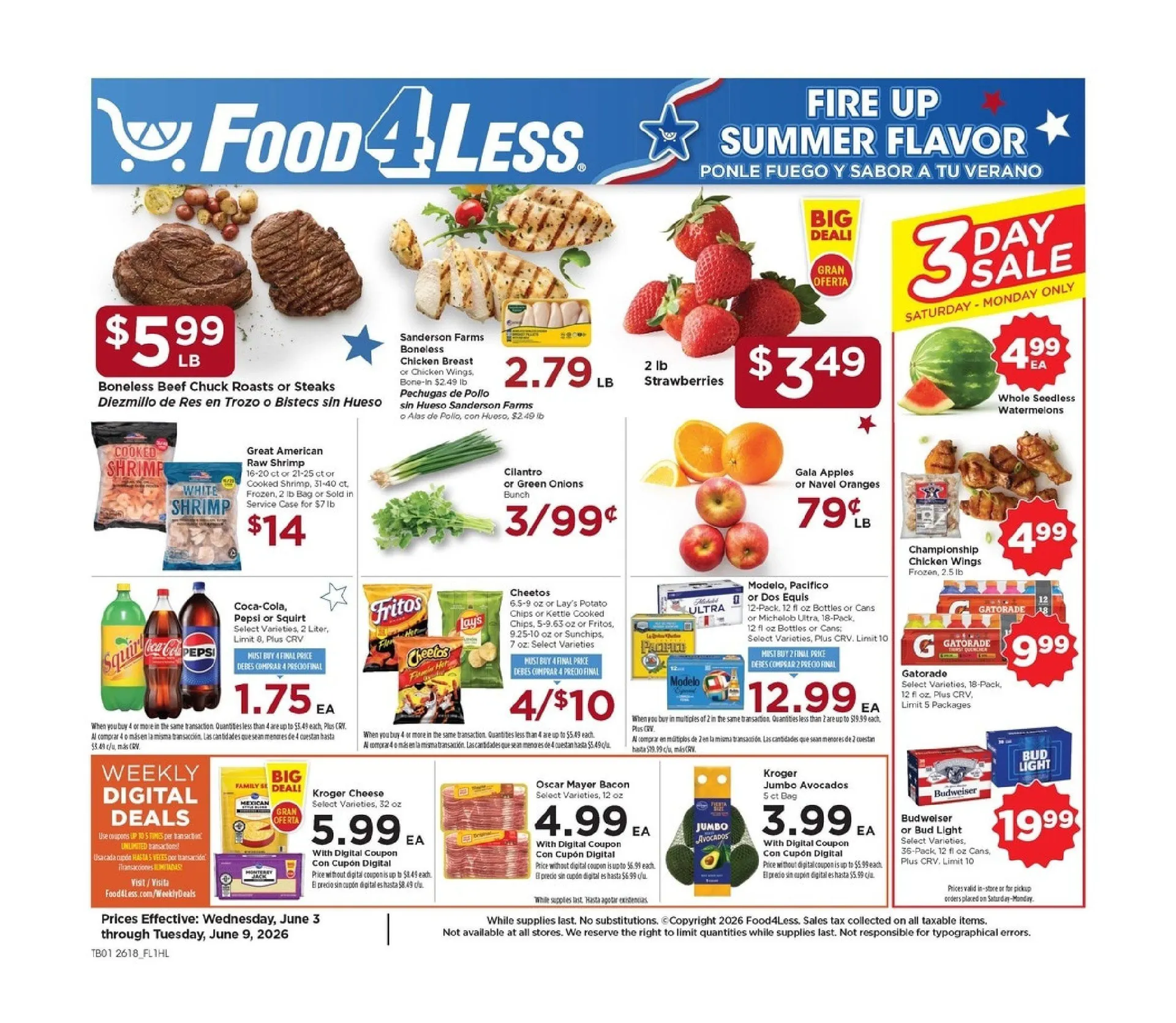 Weekly ad Food 4 Less Sales from June 3 to June 9 2026 - Page 