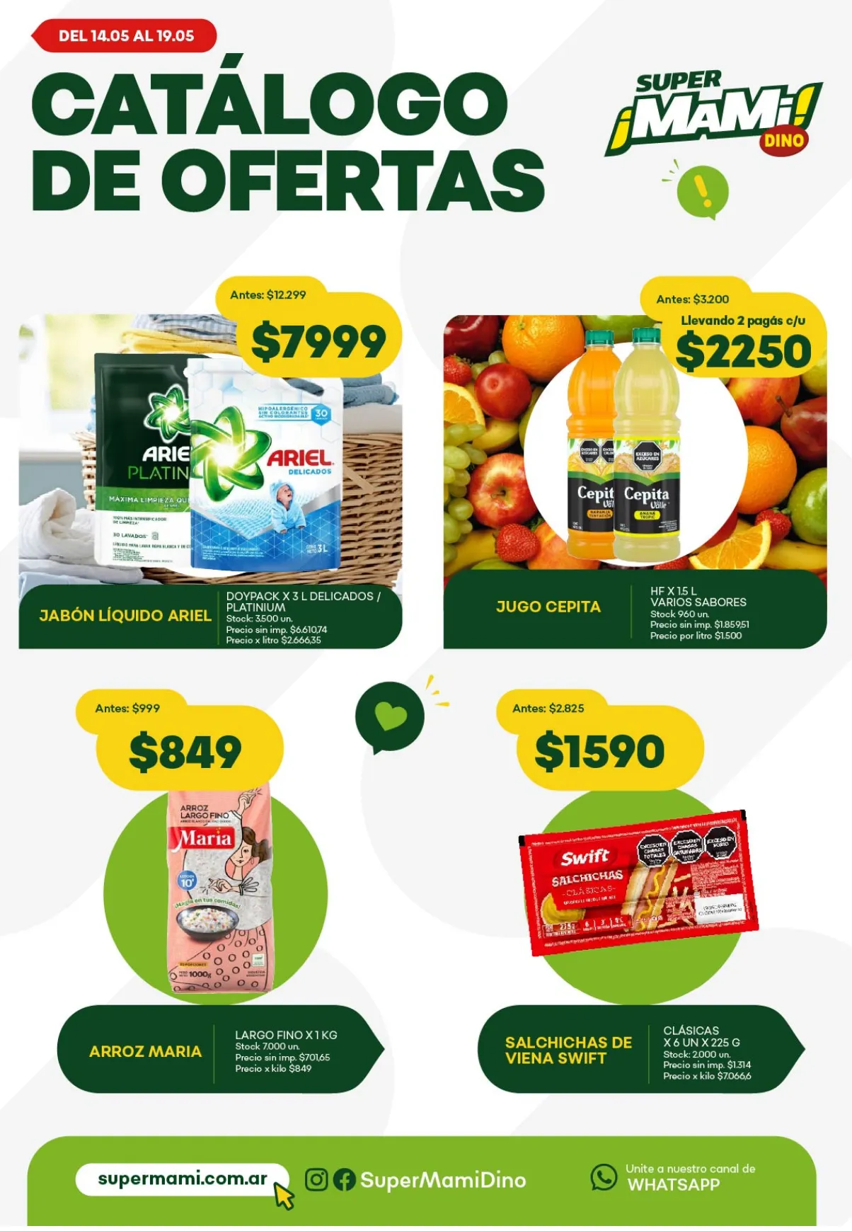 Ofertas de Ofertas Super Mami 14 de mayo al 20 de mayo 2026 - Página 1 del catálogo