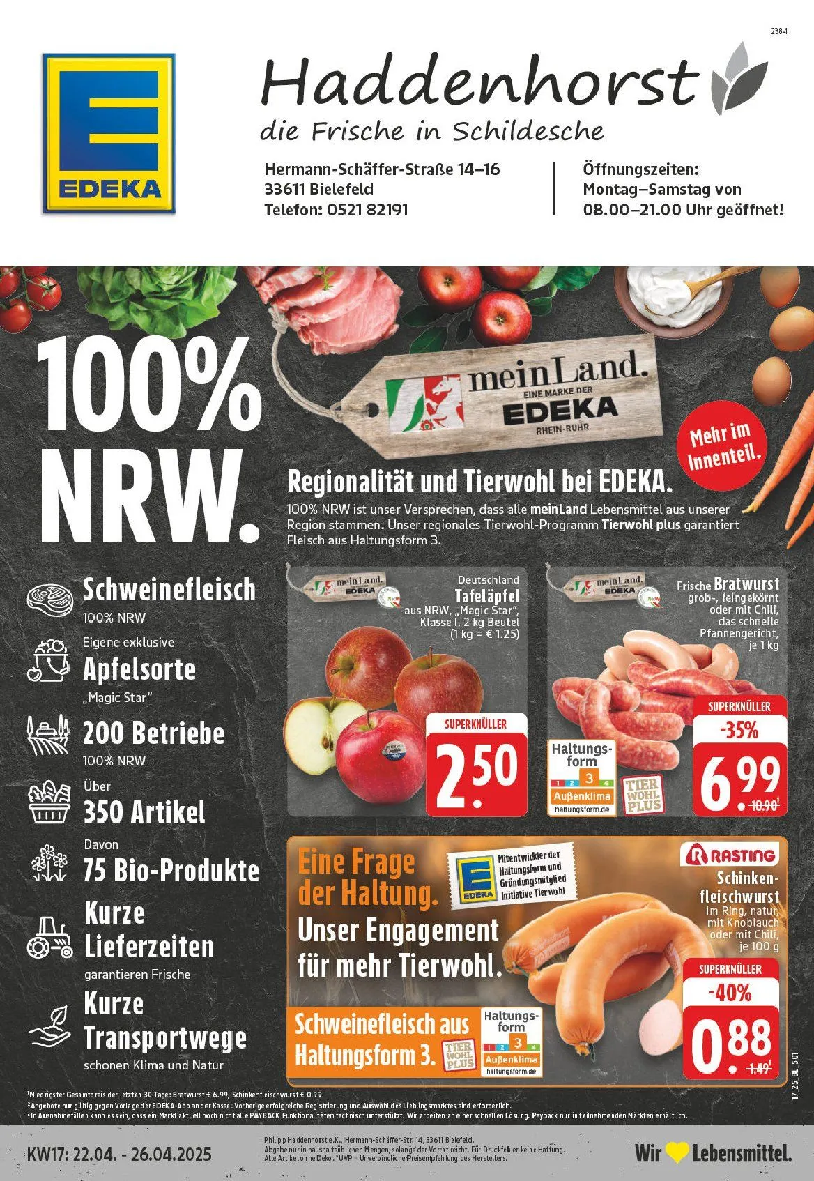 Edeka Prospekt von 21. April bis 26. April 2025 - Prospekt seite 1