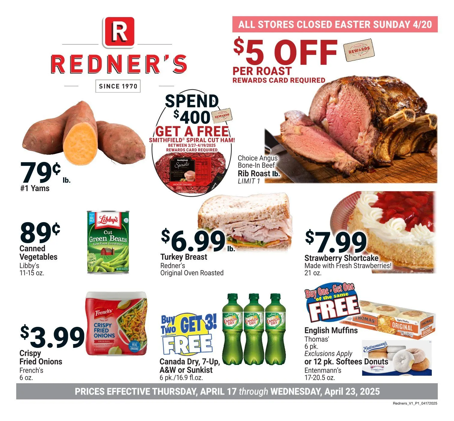Weekly ad Redner's Market Deals from April 17 to April 23 2025 - Page 1