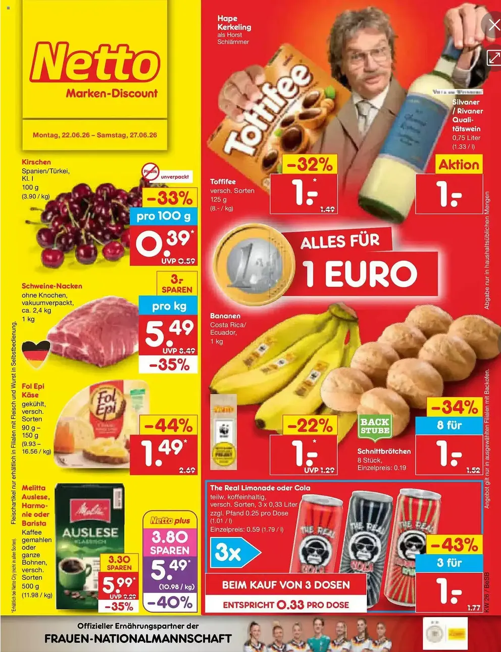 Netto Marken-Discount Folders van 22 juni tot 27 juni 2026 - Folder pagina 1