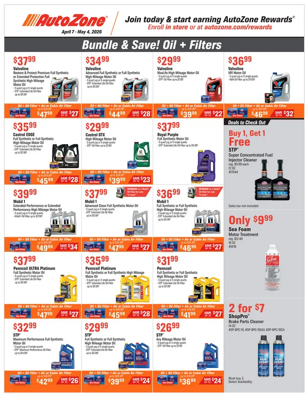 Weekly ad Autozone Sales from April 7 to May 4 2026 - Page
