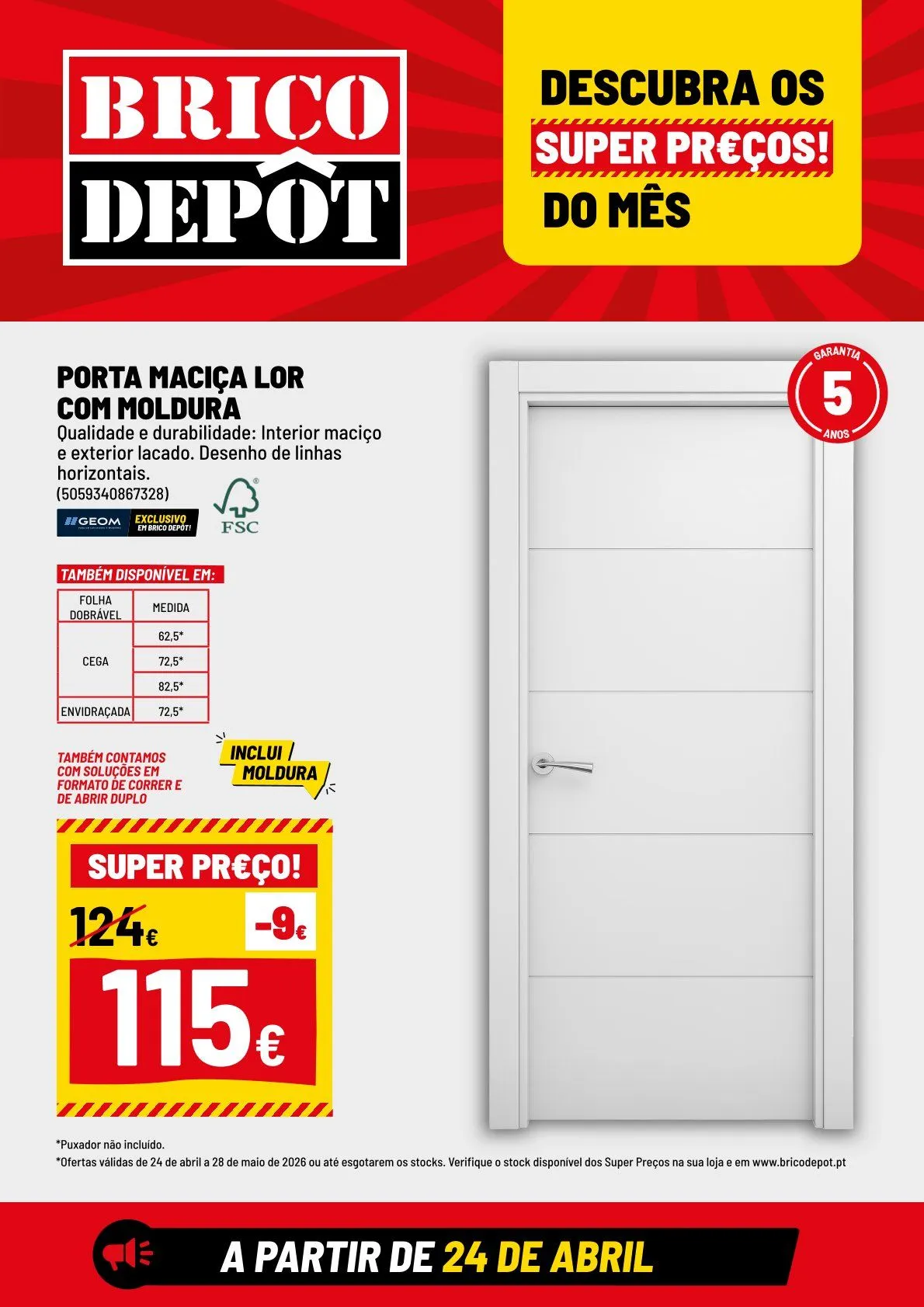 Folheto Brico Depôt de 24 de abril até 28 de maio 2026 - Pagina 1