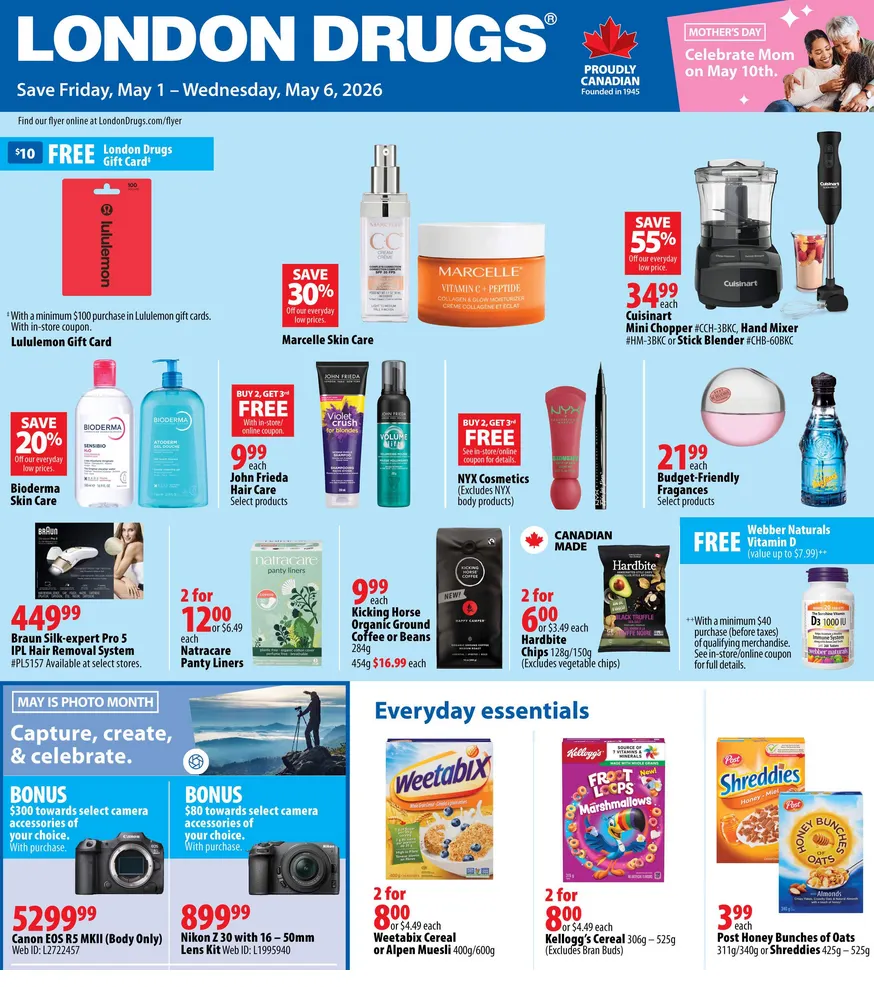 London Drugs Sales from May 1 to May 6 2026 - flyer page 1