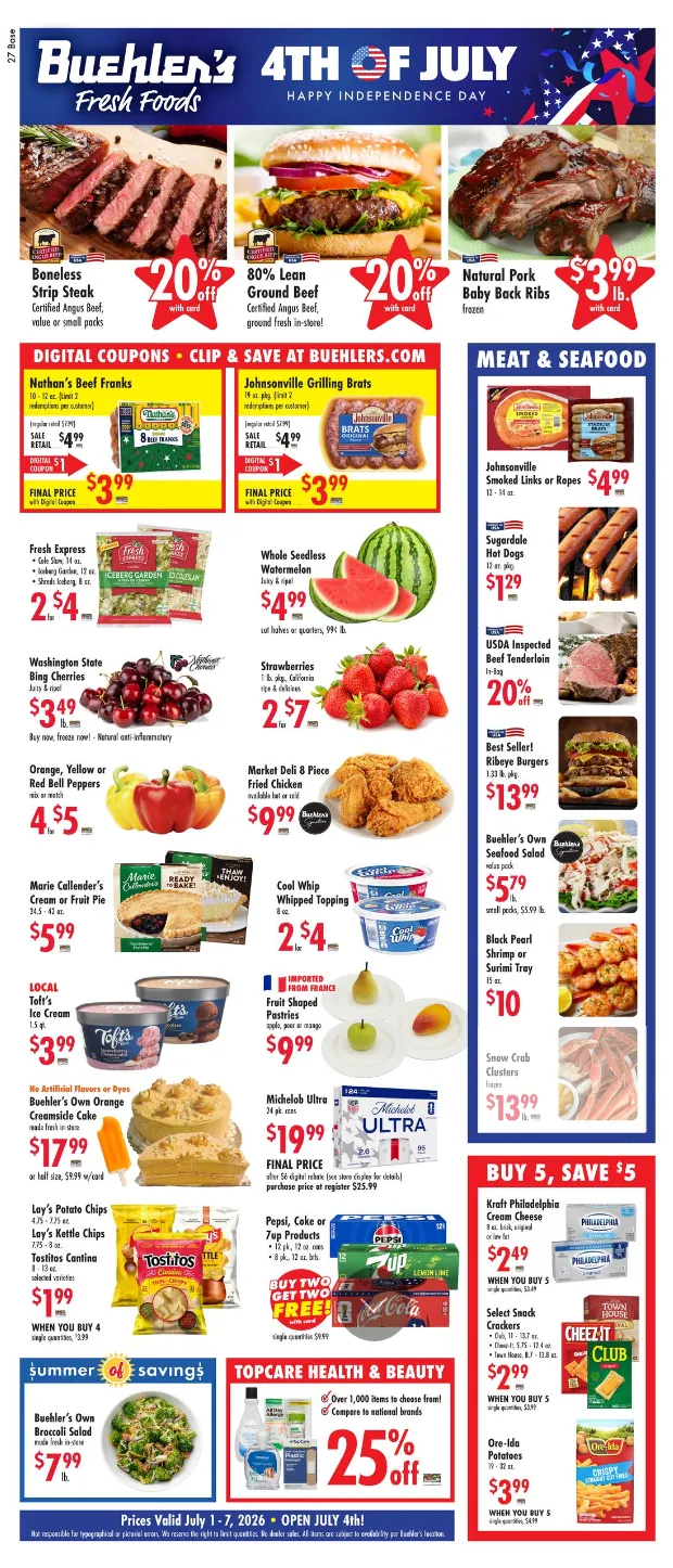 Weekly ad Buehler's Fresh Foods Sales from July 1 to July 7 2026 - Page