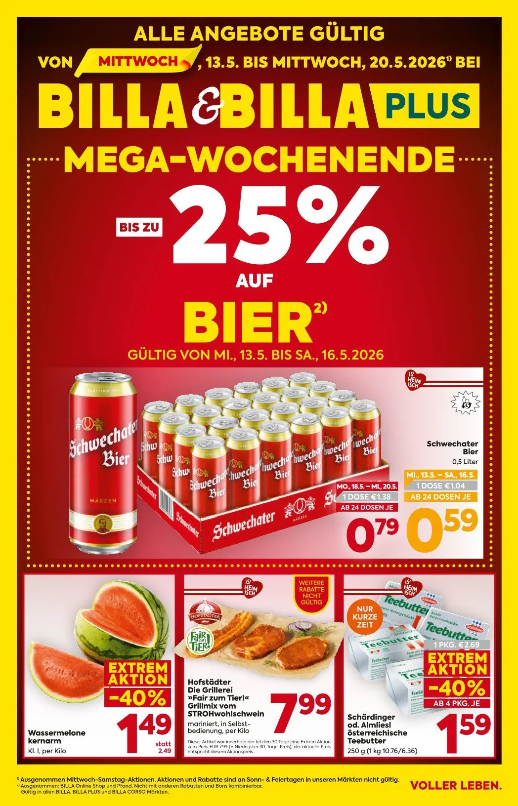 Billa Plus Prospekte von 13. Mai bis 20. Mai 2026 - Flugblätt seite  1