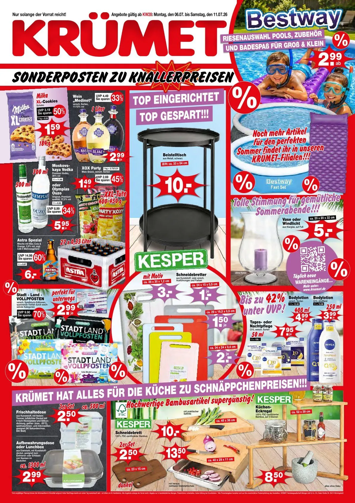 Krümet Sonderposten Angebote von 6. Juli bis 11. Juli 2026 - Prospekt seite