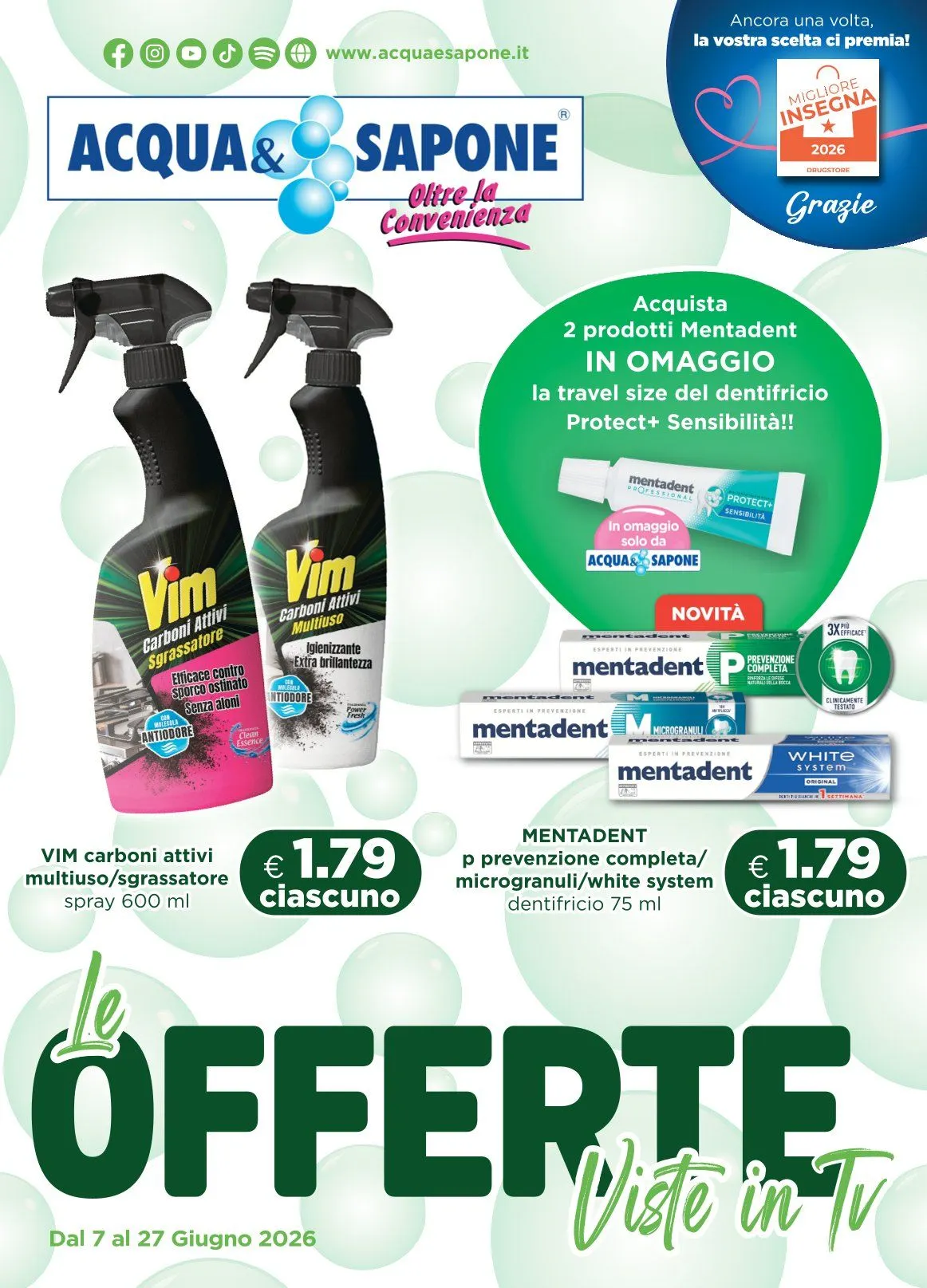 Volantini Acqua & Sapone da 7 giugno a 27 giugno di 2026 - Pagina del volantino 1