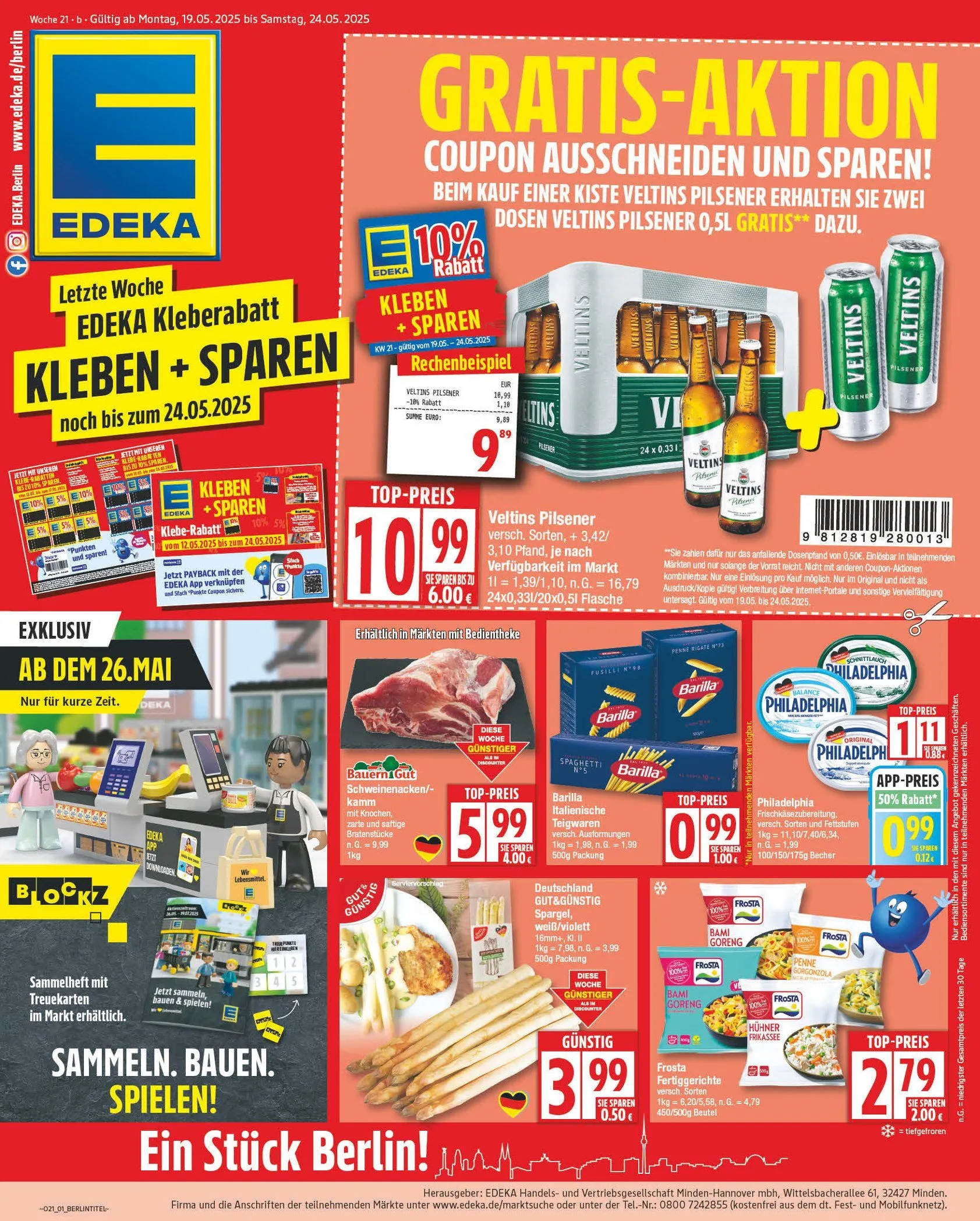 Edeka Prospekt von 19. Mai bis 24. Mai 2025 - Prospekt seite 1