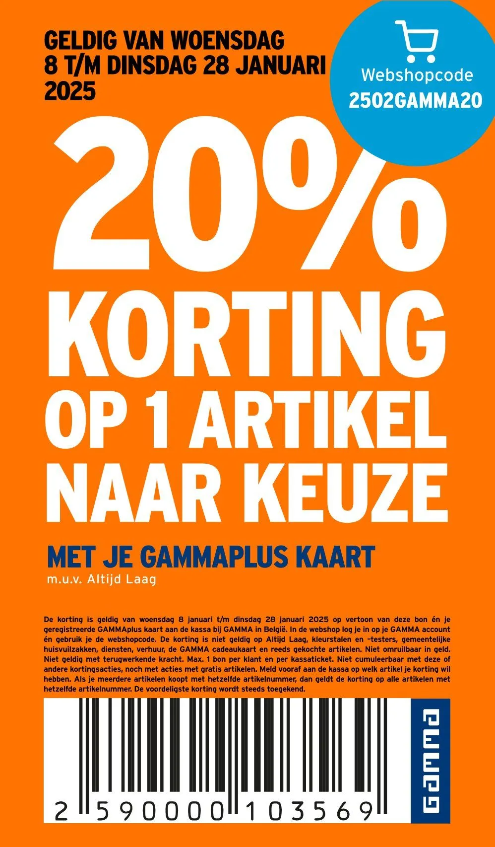 Gamma van 8 januari tot 28 januari 2025 - folder pagina 1