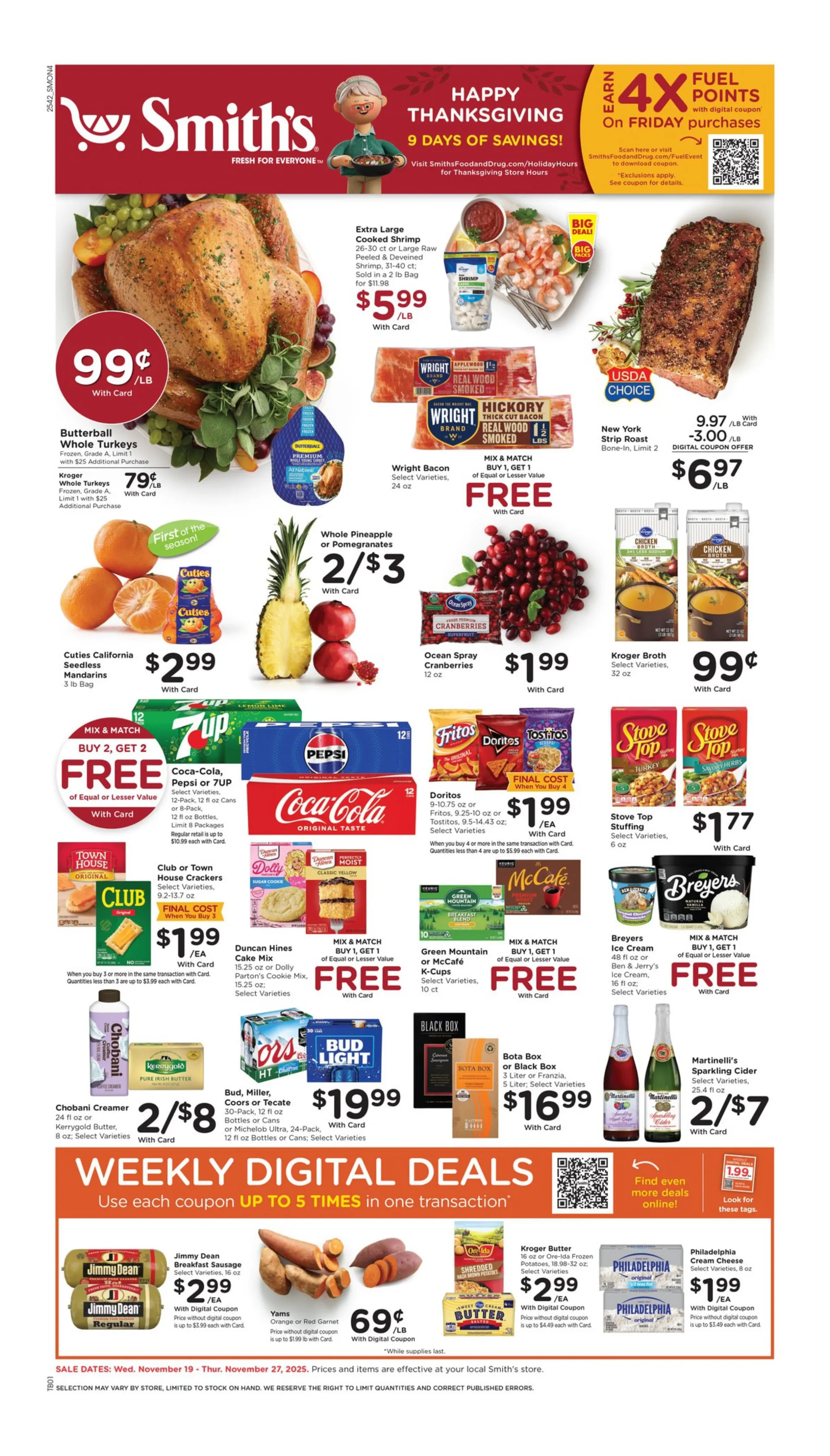 Weekly ad Smiths  Sales from November 19 to November 27 2025 - Page 1