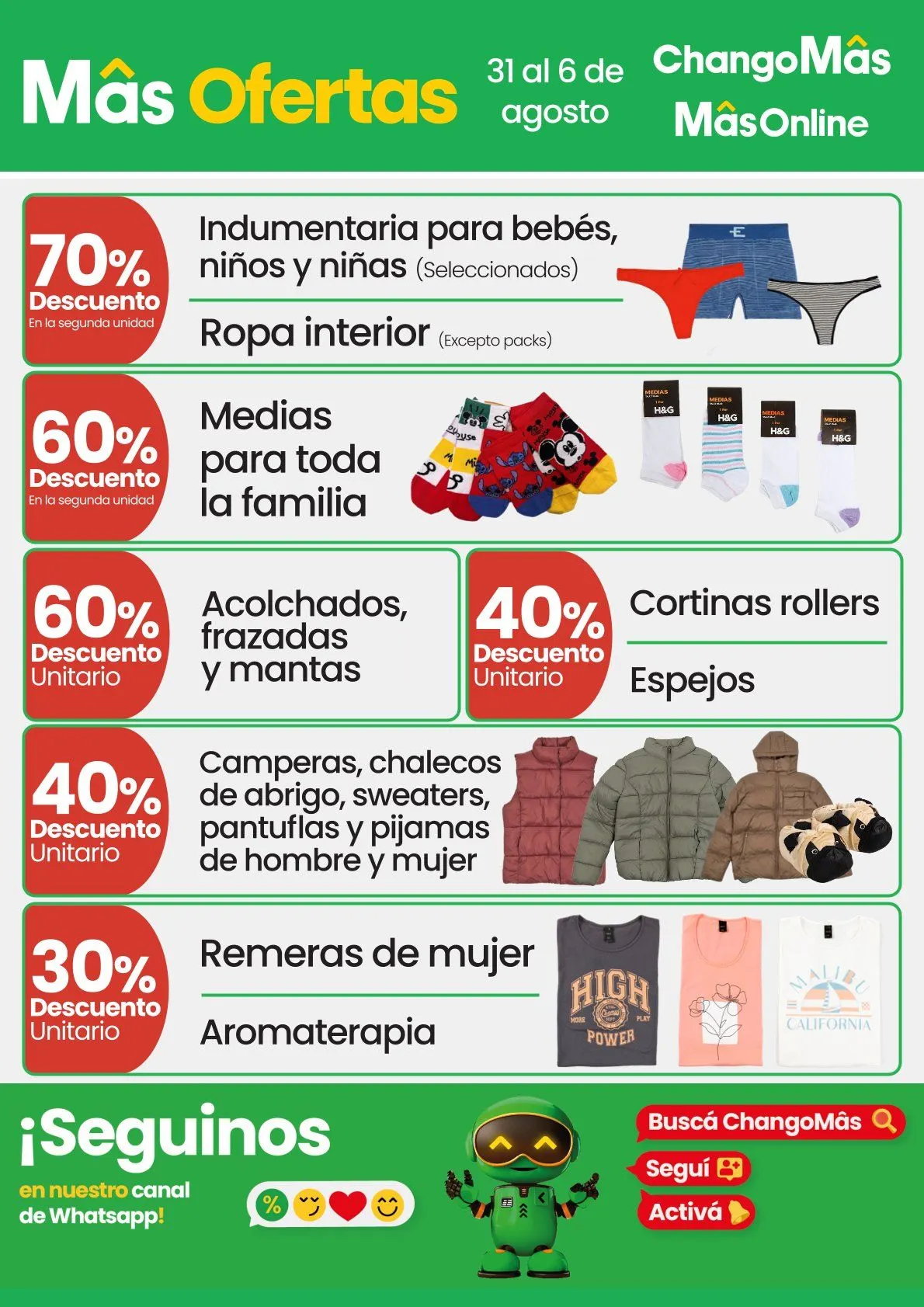 Ofertas de Ofertas Changomas 31 de julio al 6 de agosto 2025 - Página 1 del catálogo