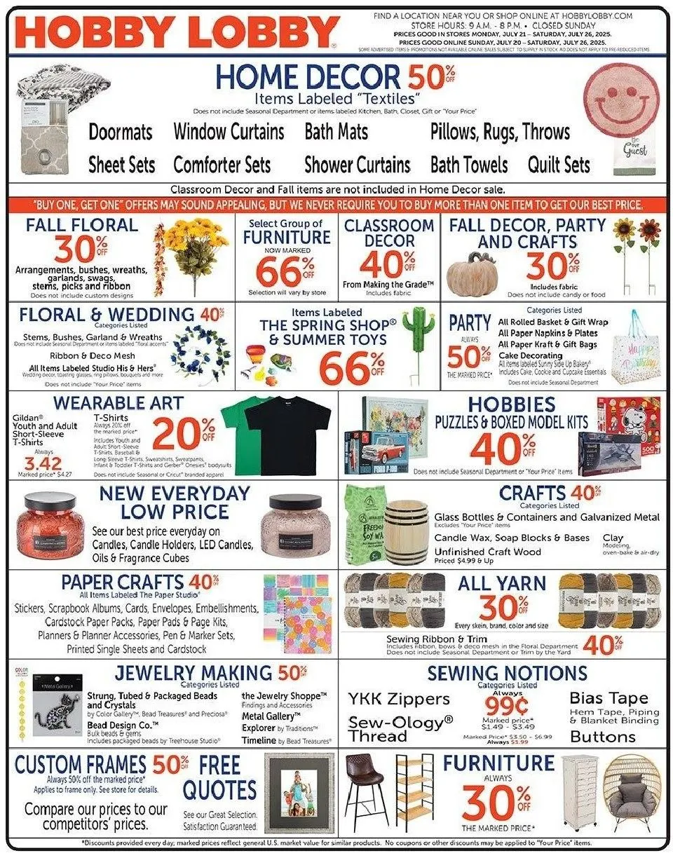 Weekly ad Hobby Lobby weekly ads from July 21 to July 27 2025 - Page 