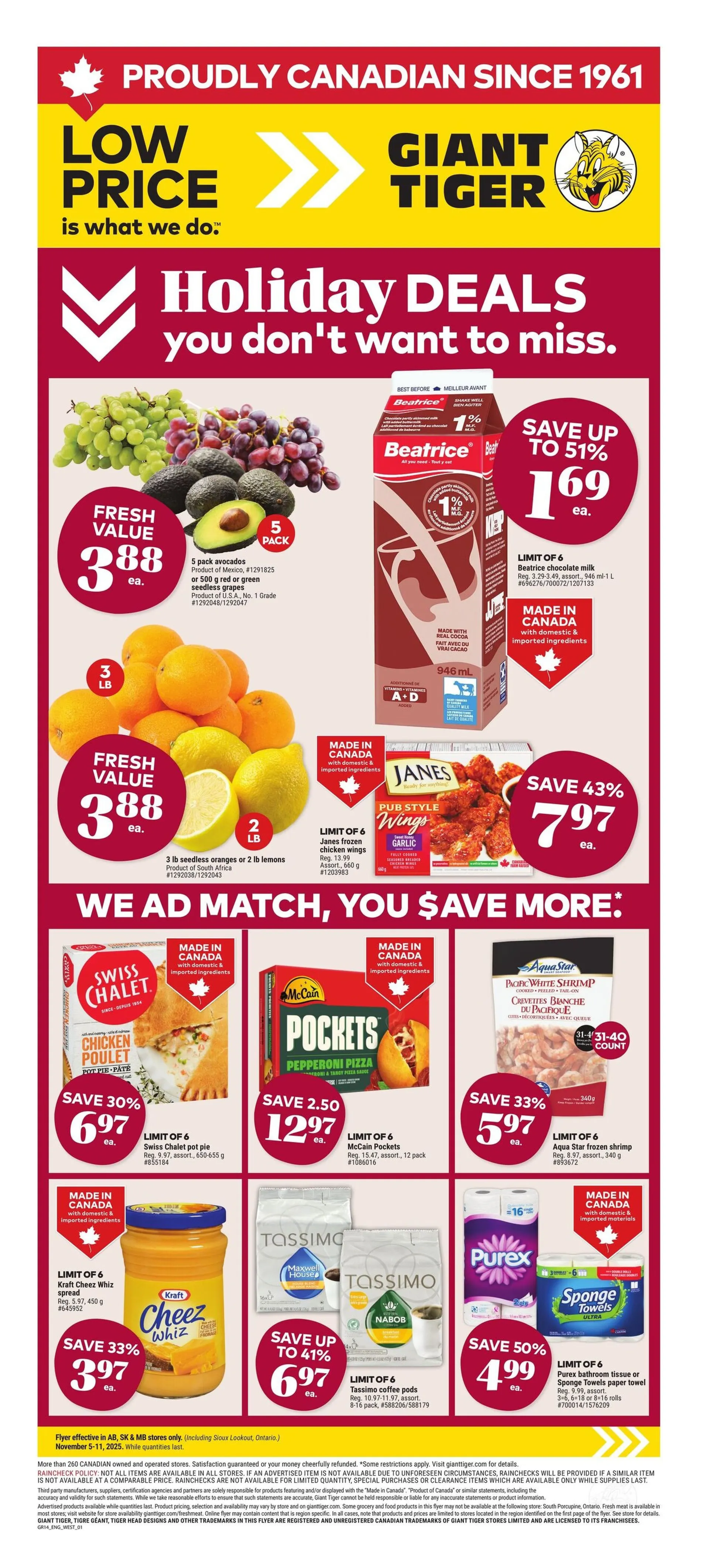 Giant Tiger Sales from November 5 to November 11 2025 - flyer page 1