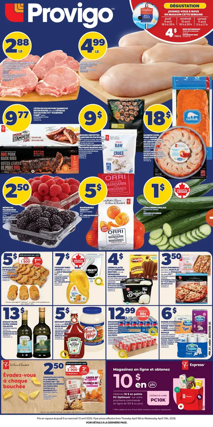 Provigo Sales from April 9 to April 15 2026 - flyer page 