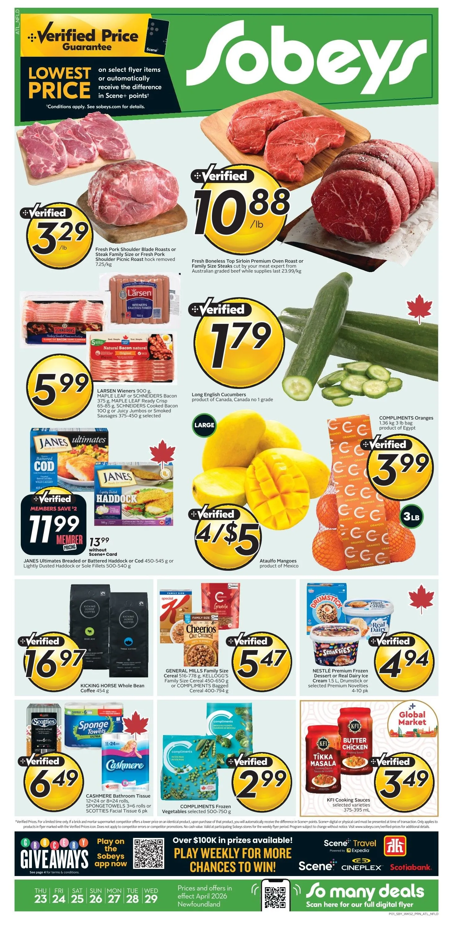 Sobeys Sales from April 23 to April 29 2026 - flyer page 1