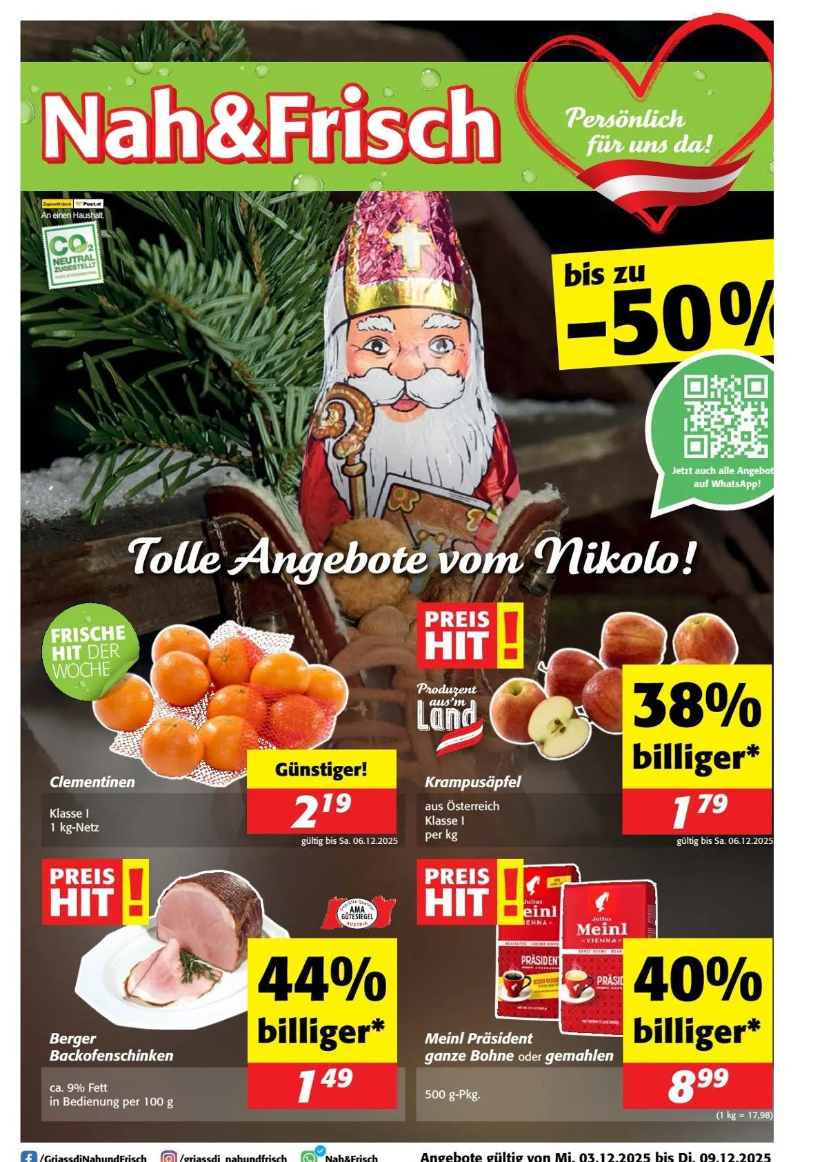 Nah & Frisch Angebote von 3. Dezember bis 9. Dezember 2025 - Prospekt seite 1