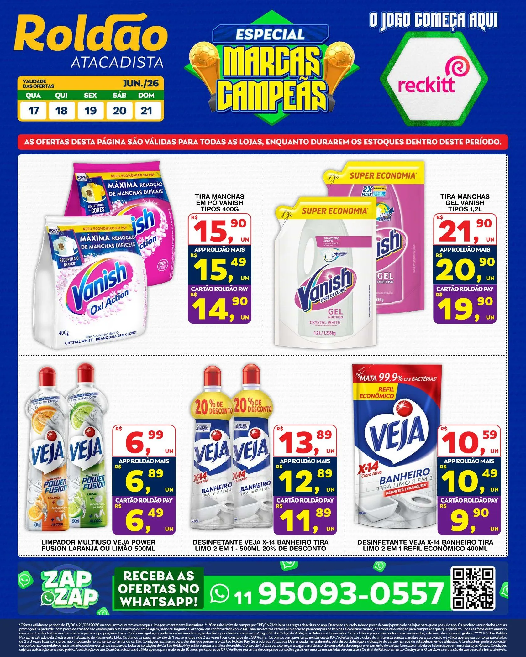 Encarte de  Folhetos Roldão - Promoções imperdíveis! 17 de junho até 22 de junho 2026 - Pagina 1