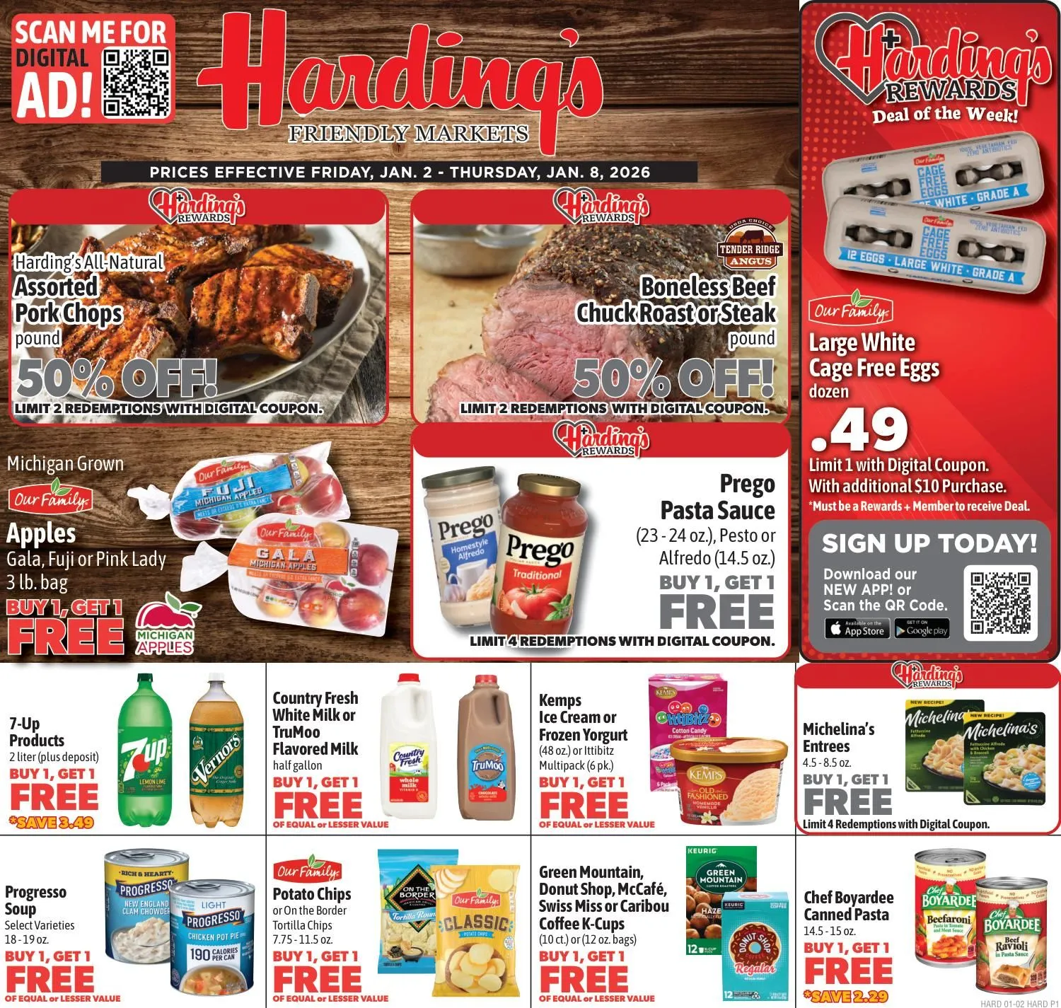 Weekly ad Harding's Markets Sales from January 2 to January 8 2026 - Page 