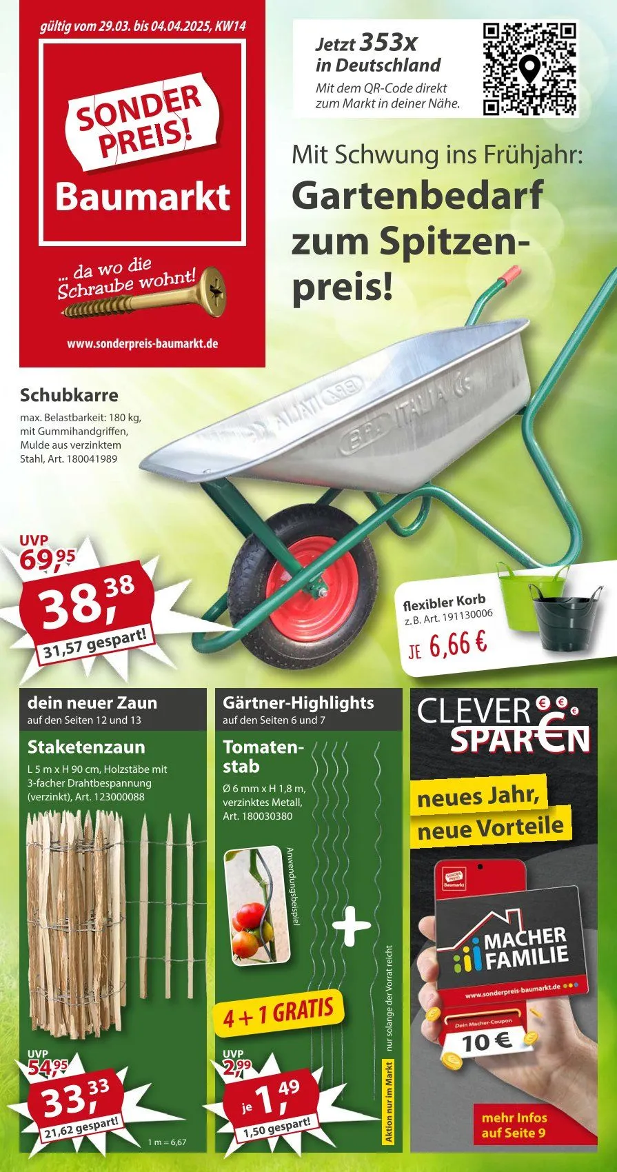 Sonderpreis-Baumarkt Deals von 31. März bis 4. April 2025 - Prospekt seite 1