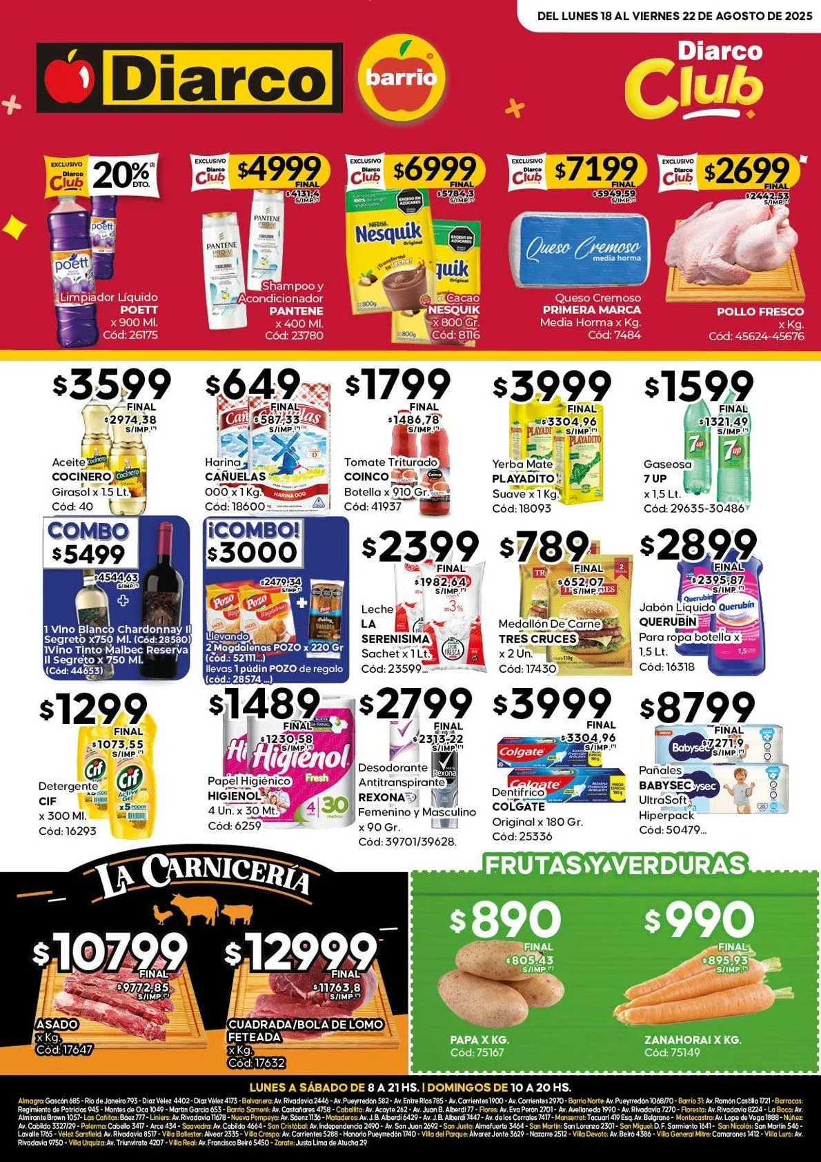 Ofertas de Ofertas Diarco 18 de agosto al 23 de agosto 2025 - Página 1 del catálogo