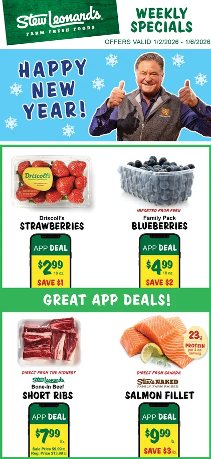 Weekly ad Stew Leonard's Sales from January 2 to January 6 2026 - Page 