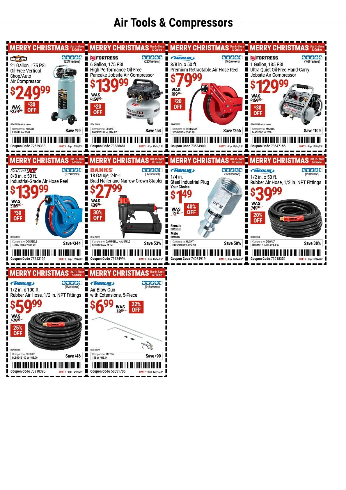 Coupons deals - December 2 December 14 2025