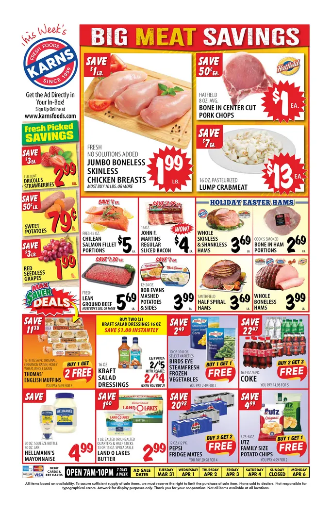 Weekly ad Karns Quality Foods Sales from April 1 to April 6 2026 - Page 