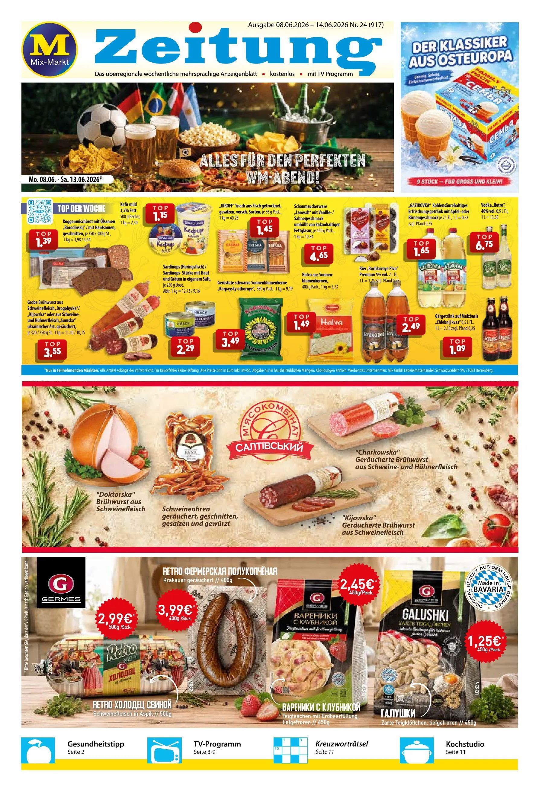 Mix Markt Angebote von 8. Juni bis 14. Juni 2026 - Prospekt seite 1