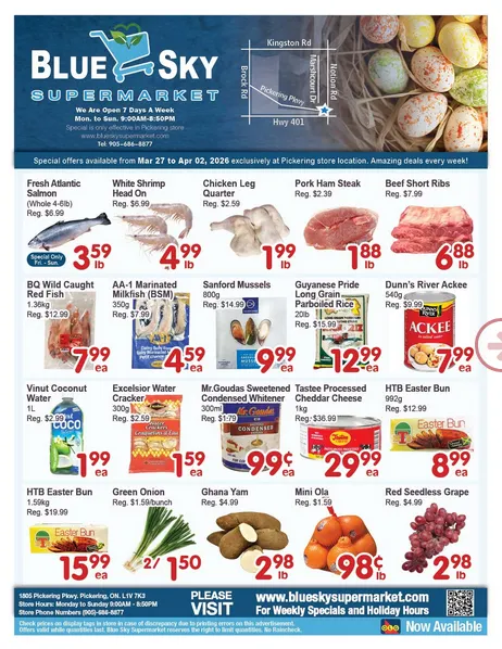 Blue Sky Supermarket Sales from March 27 to April 2 2026 - flyer page 1