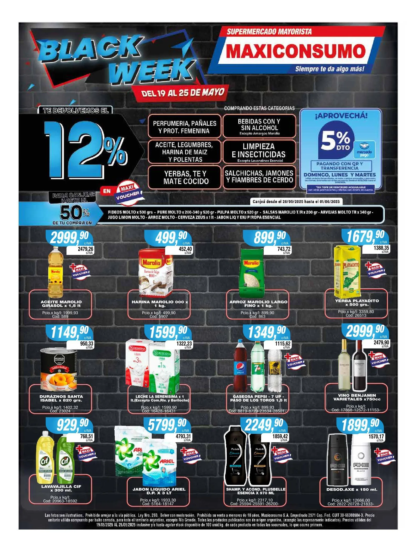Ofertas de Maxiconsumo Ofertas 19 de mayo al 25 de mayo 2025 - Página 1 del catálogo
