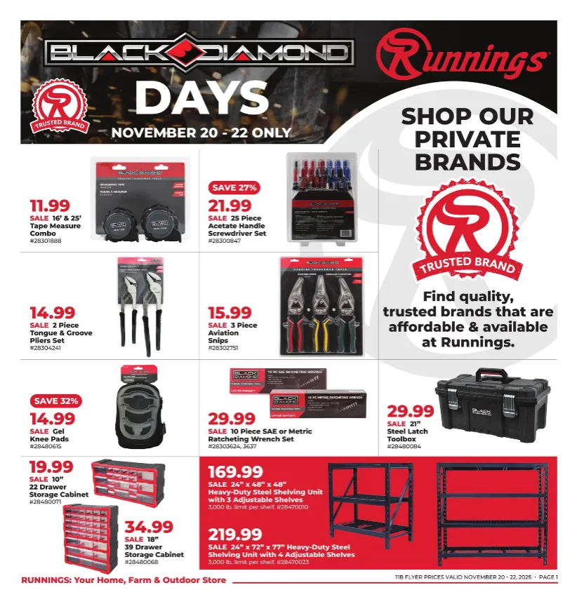 Weekly ad Runnings Sales from November 20 to November 22 2025 - Page