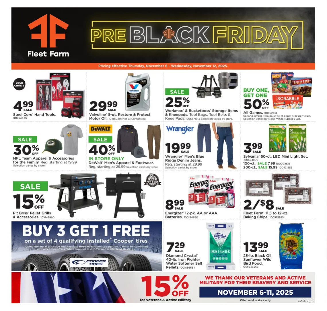 Weekly ad Fleet Farm Sales from November 6 to November 12 2025 - Page 1