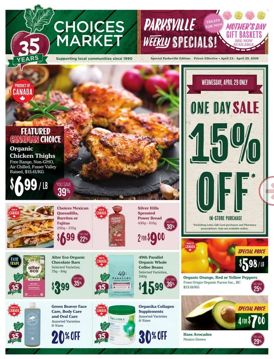 Choices Market Sales from April 23 to April 29 2026 - flyer page 1