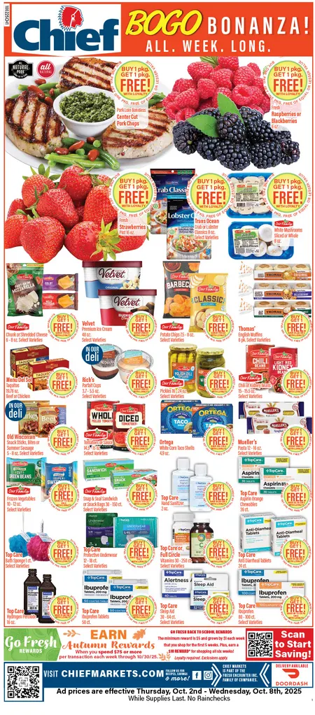 Weekly ad Chief Supermarket Sales from October 2 to October 8 2025 - Page 1