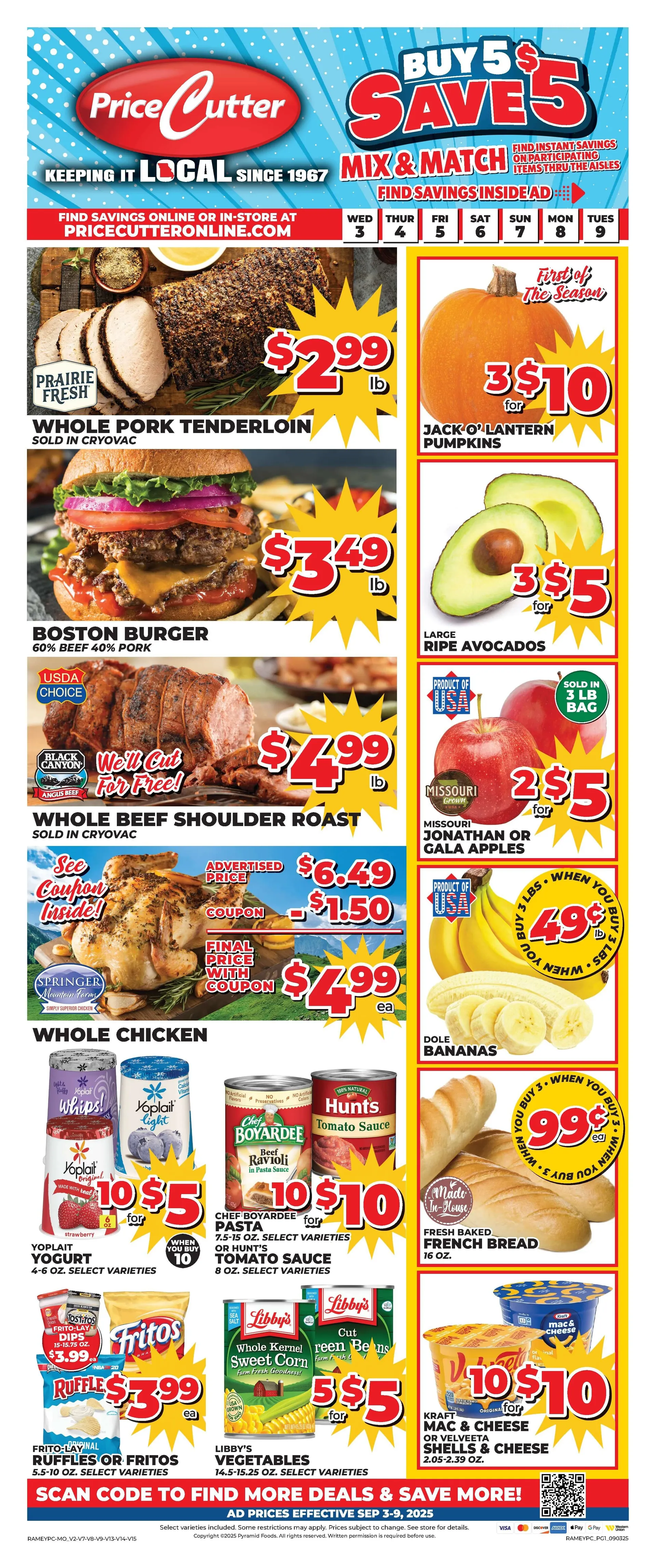 Weekly ad Price Cutter Sales from September 3 to September 9 2025 - Page 1