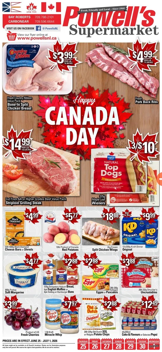 Powell's Supermarket Sales from June 25 to July 1 2026 - flyer page 1