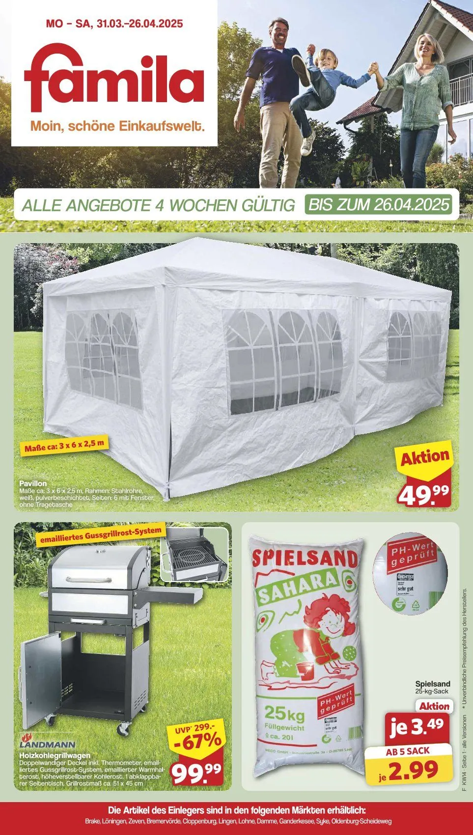 Famila Prospekt von 3. April bis 26. April 2025 - Prospekt seite 1