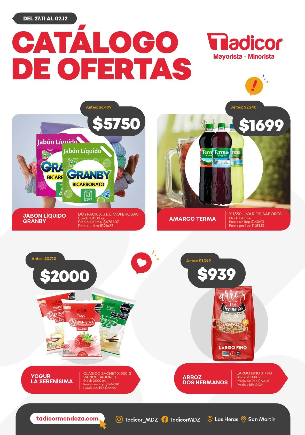 Ofertas de Supermercados Tadicor Sales 27 de noviembre al 2 de diciembre 2025 - Página  del catálogo